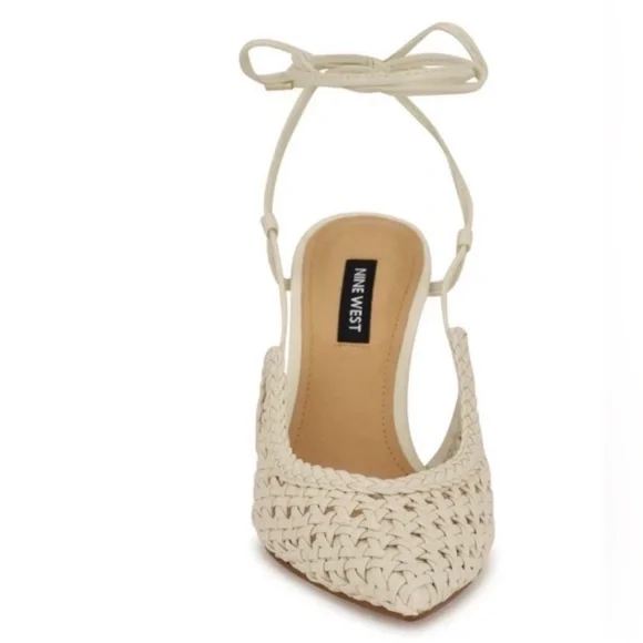 Nine West Braided Lace Up Heels - Picture 2 of 3